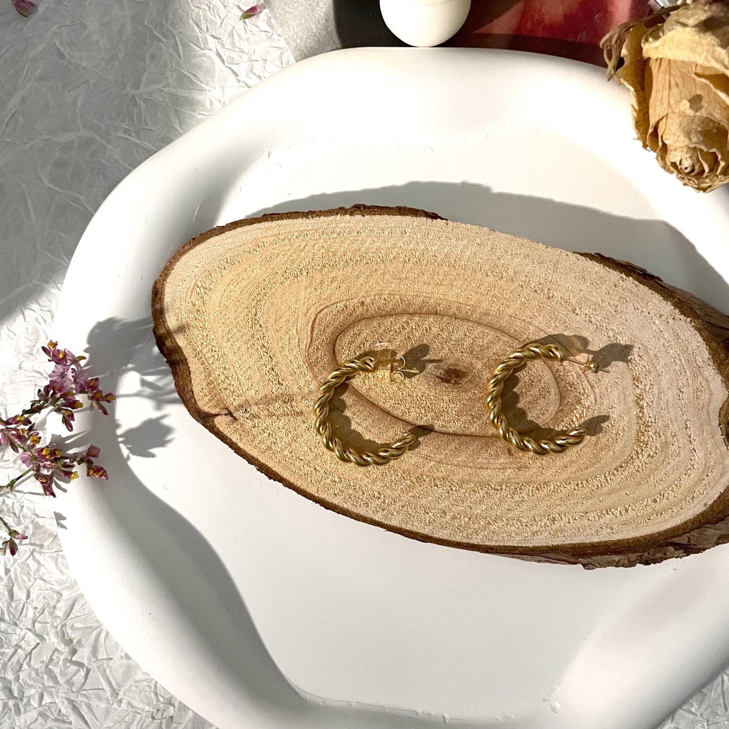 Twist C Hoop Earrings