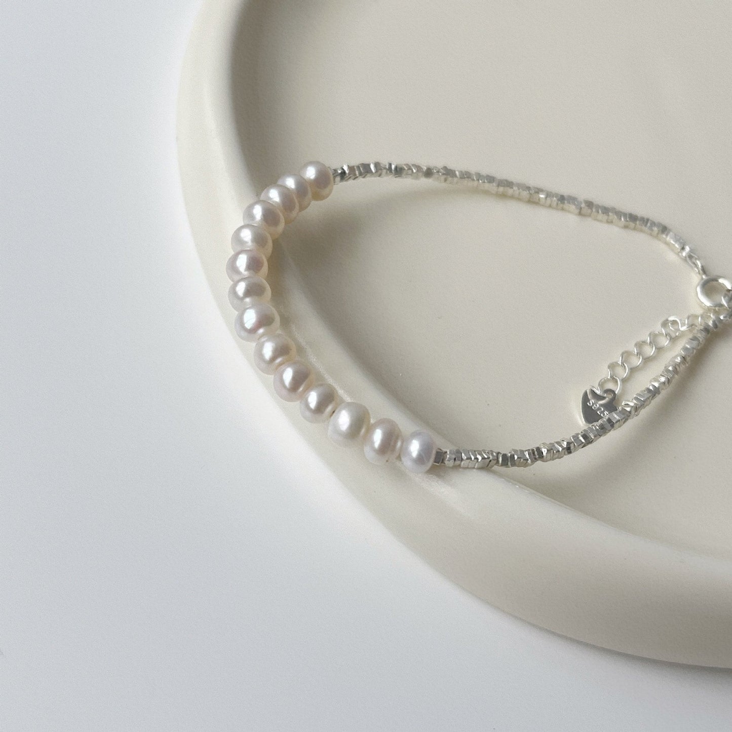 Bracelet en argent S925 avec mini perle