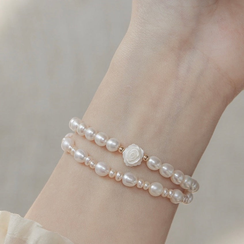 Natural Pearl Bracelet (Classic / Rose)