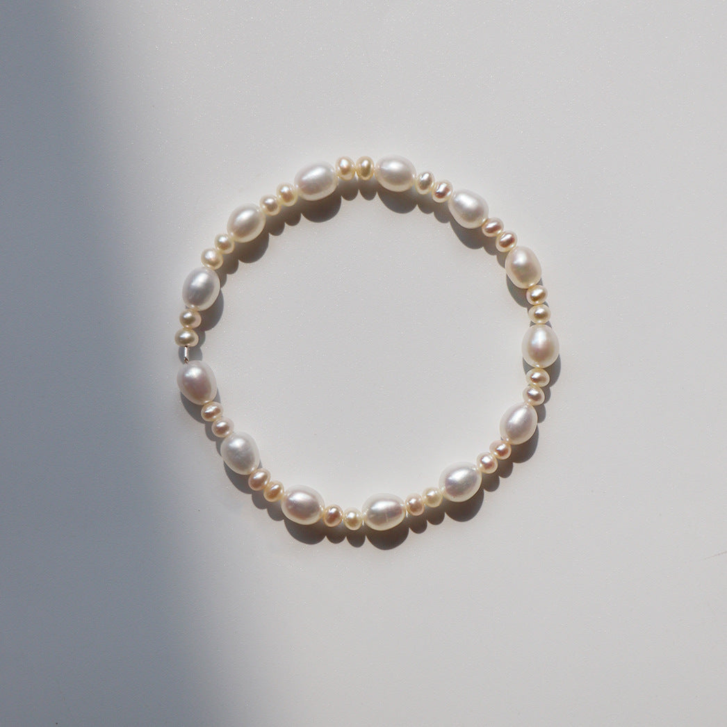 Bracelet de perles naturelles (Classique / Rose)