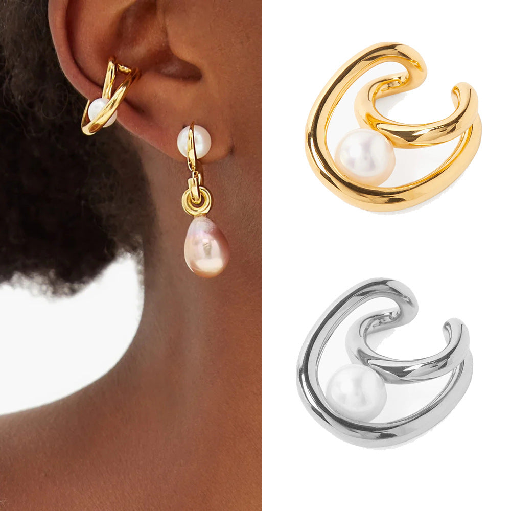 Precious Pearl Ear Clips (Golden / Silver)