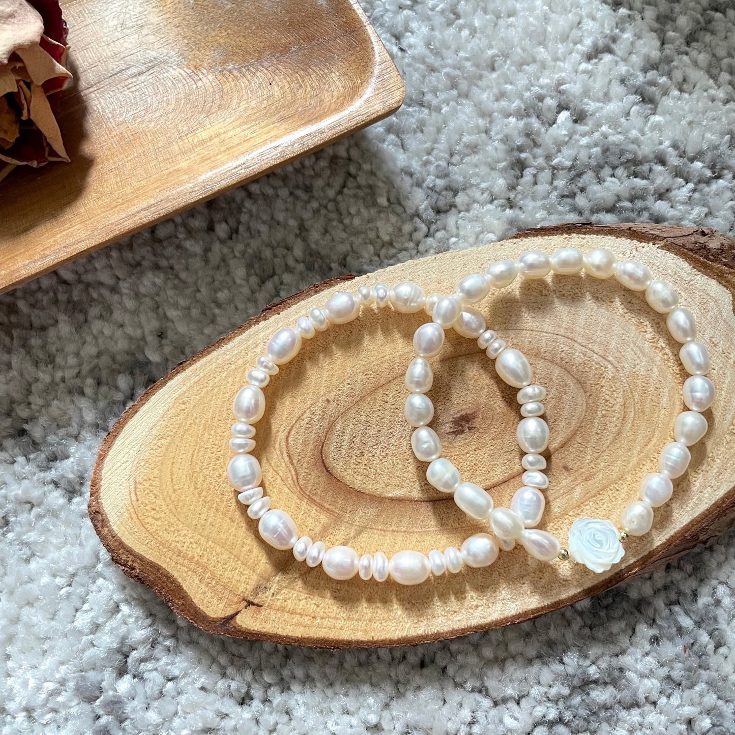 Natural Pearl Bracelet (Classic / Rose)