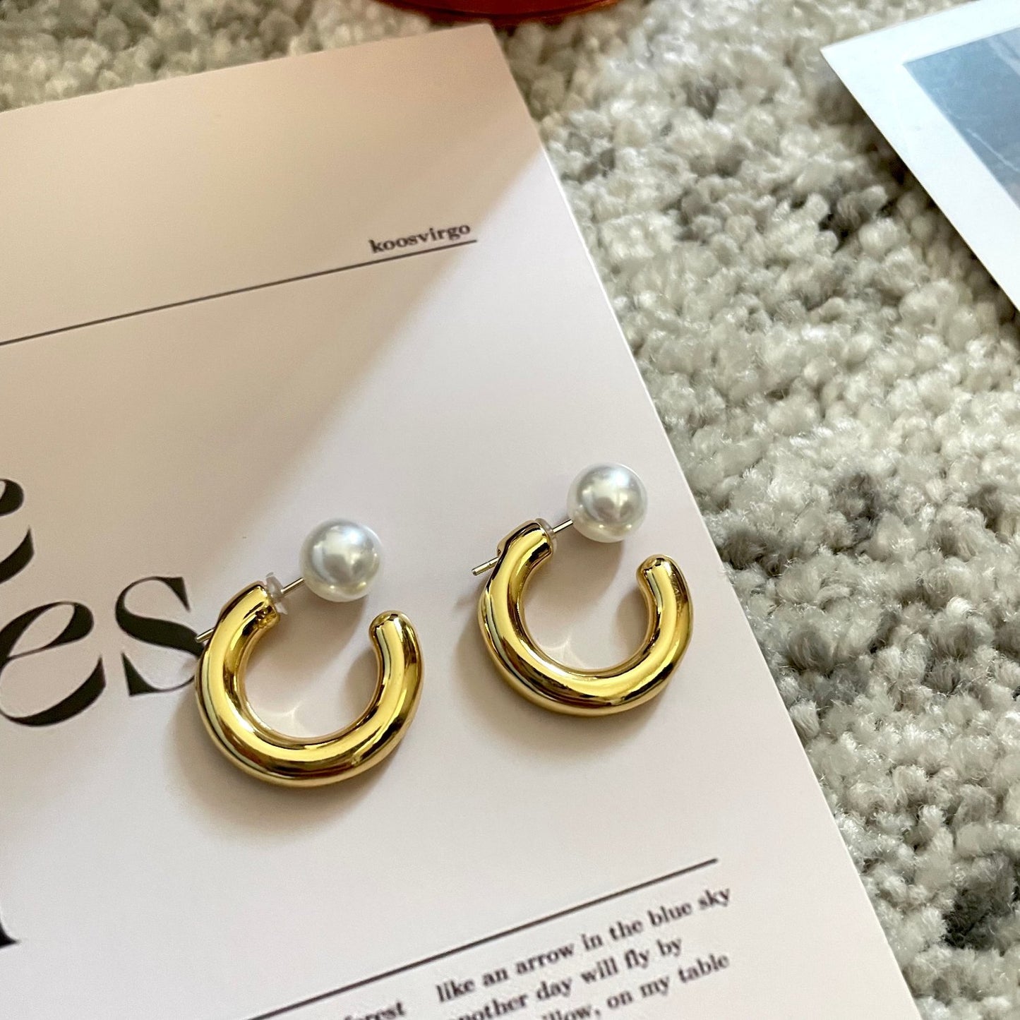 Mini Pearl Hoops Earrings