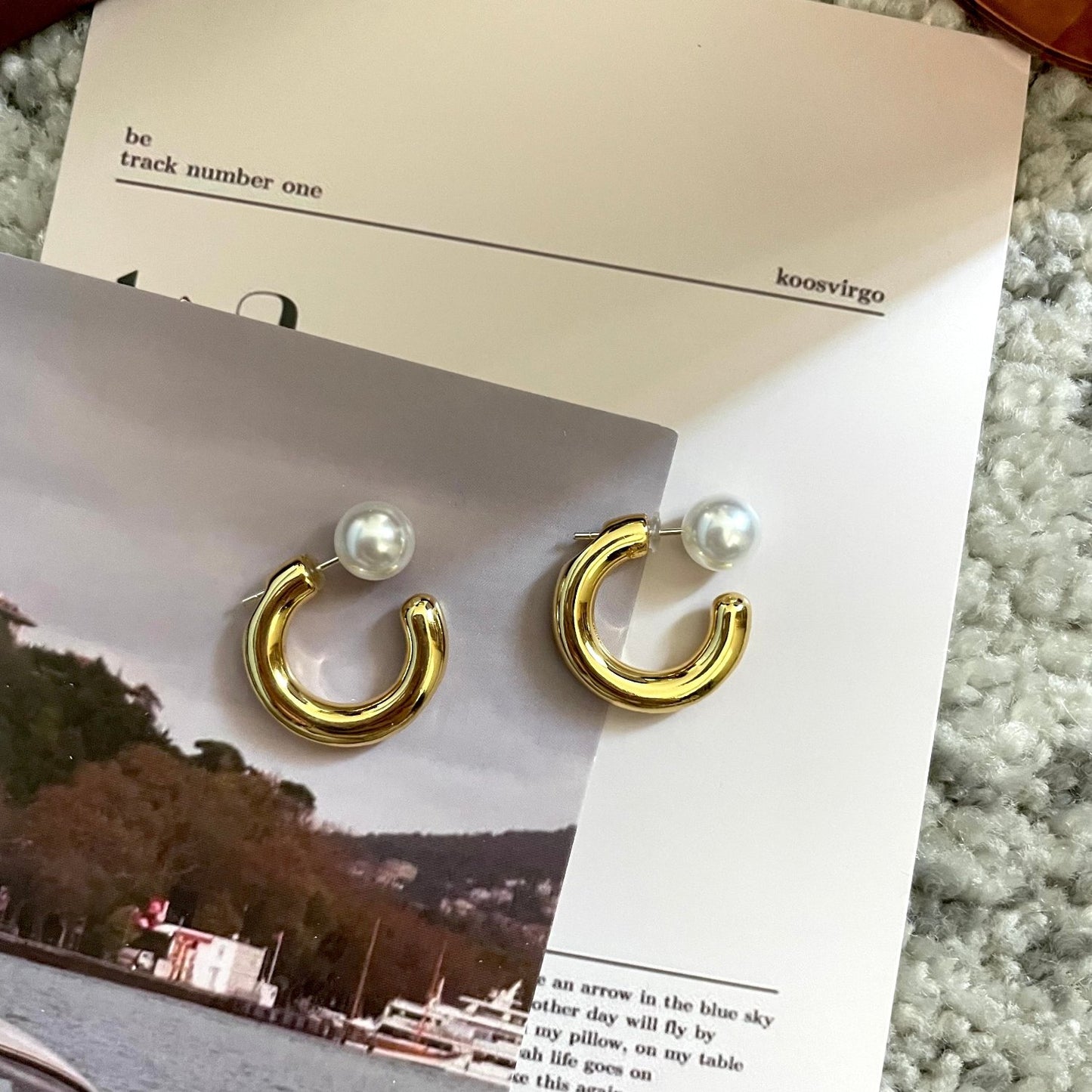 Mini Pearl Hoops Earrings