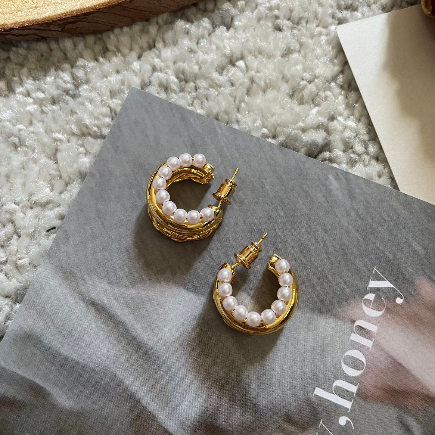 Braided Circle Stud Earrings