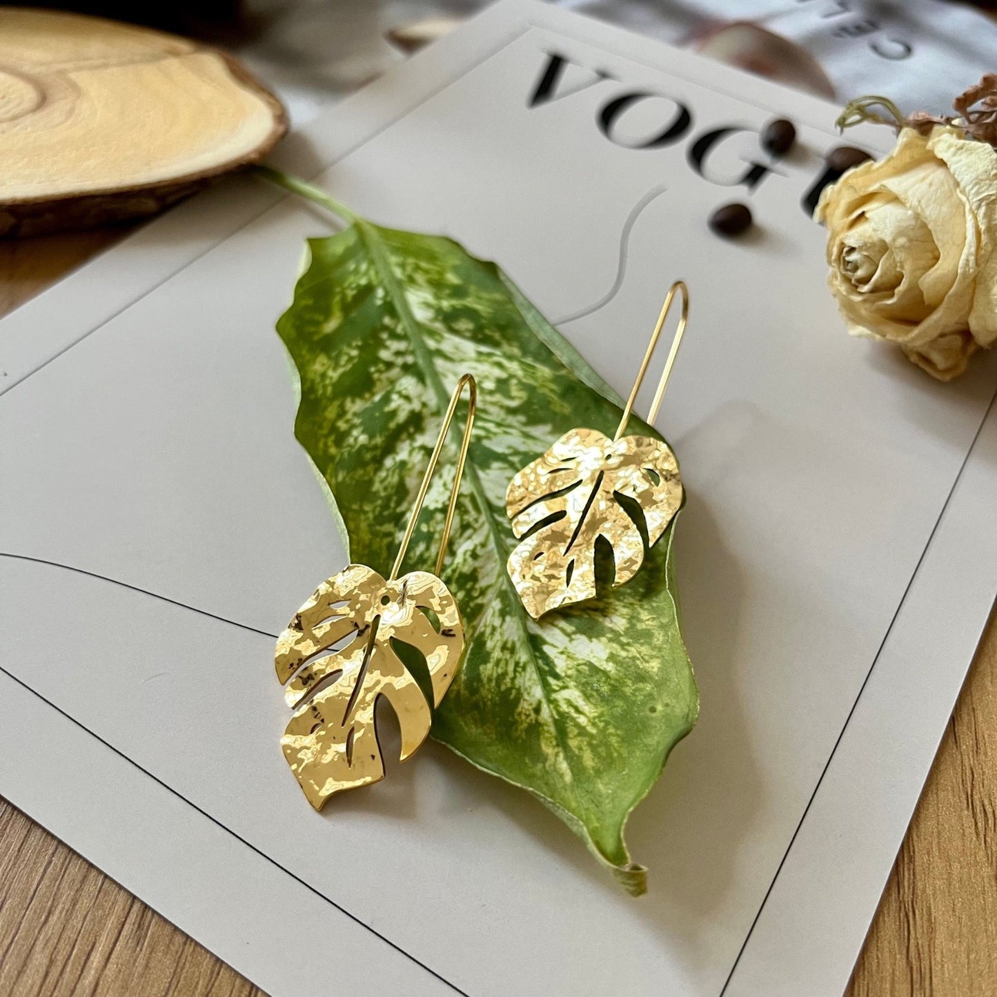 Long Leaf Earrings