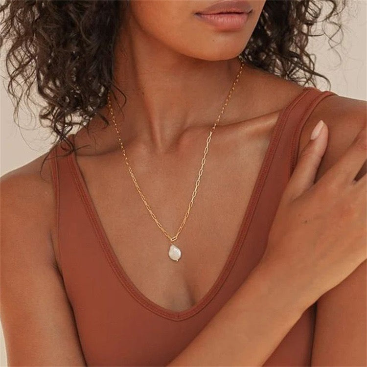 DIA Pearl Necklace - Long Chain