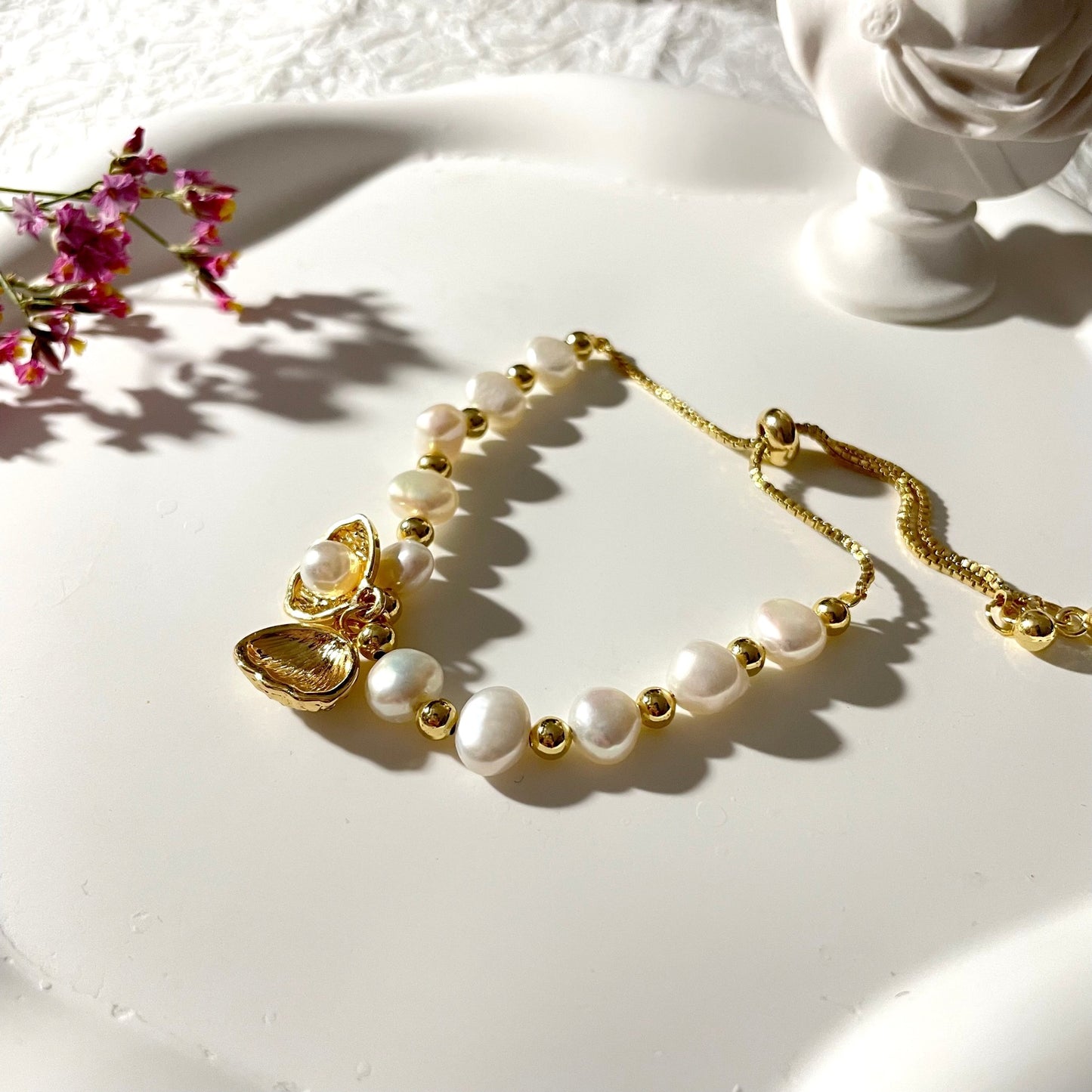 Bracelet Perle avec Coquillage