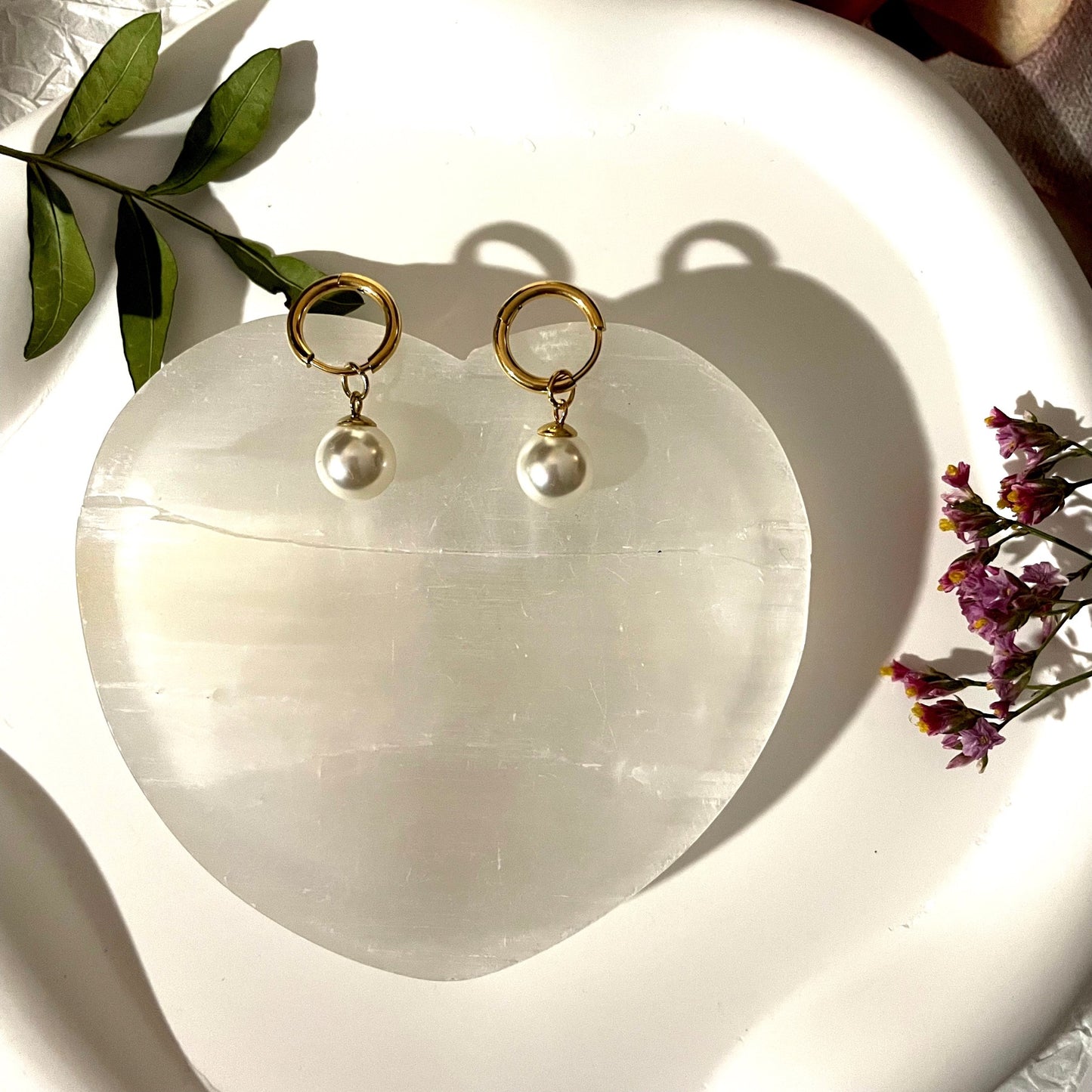 Boucles d'oreilles intemporelles en perles