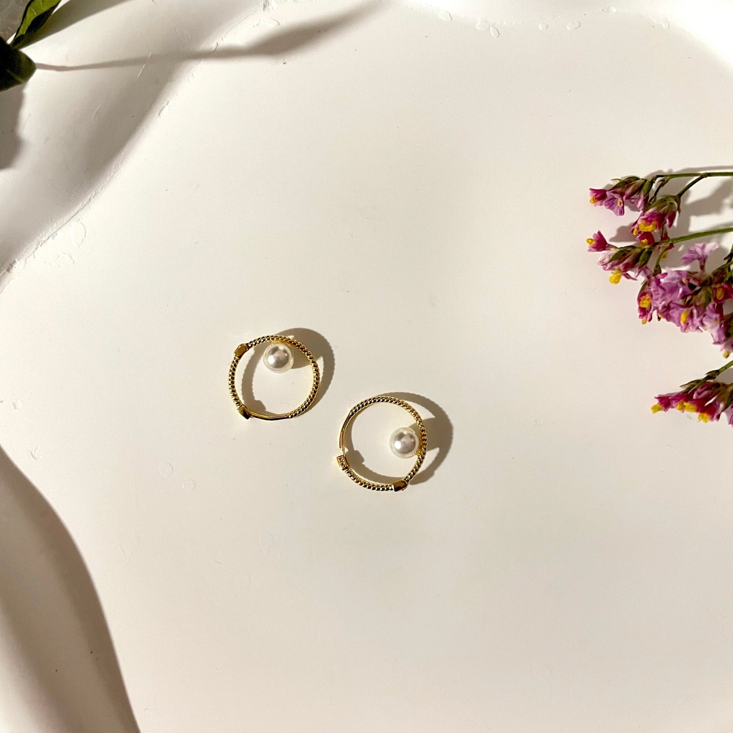 Hoop Pearl Earrings