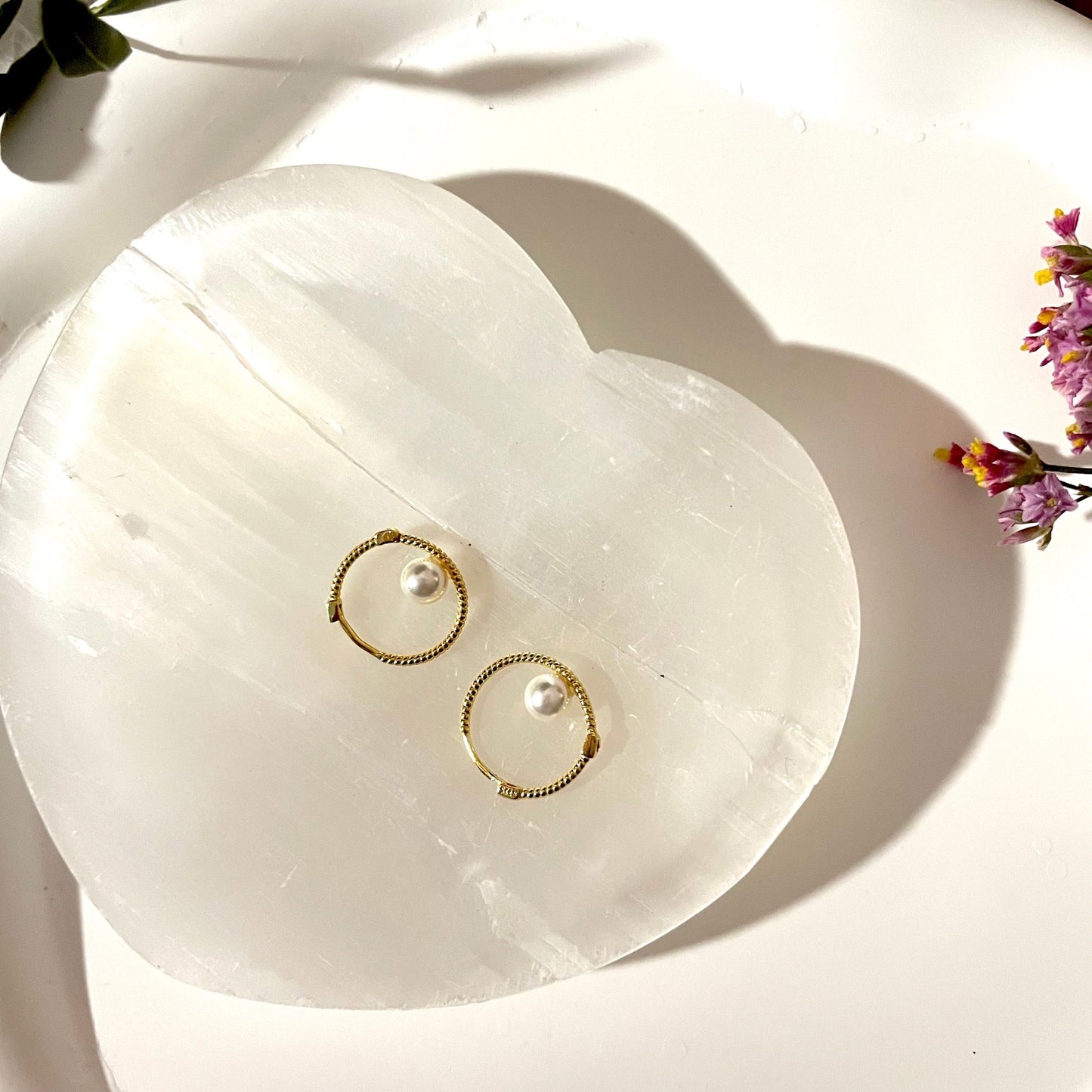 Hoop Pearl Earrings