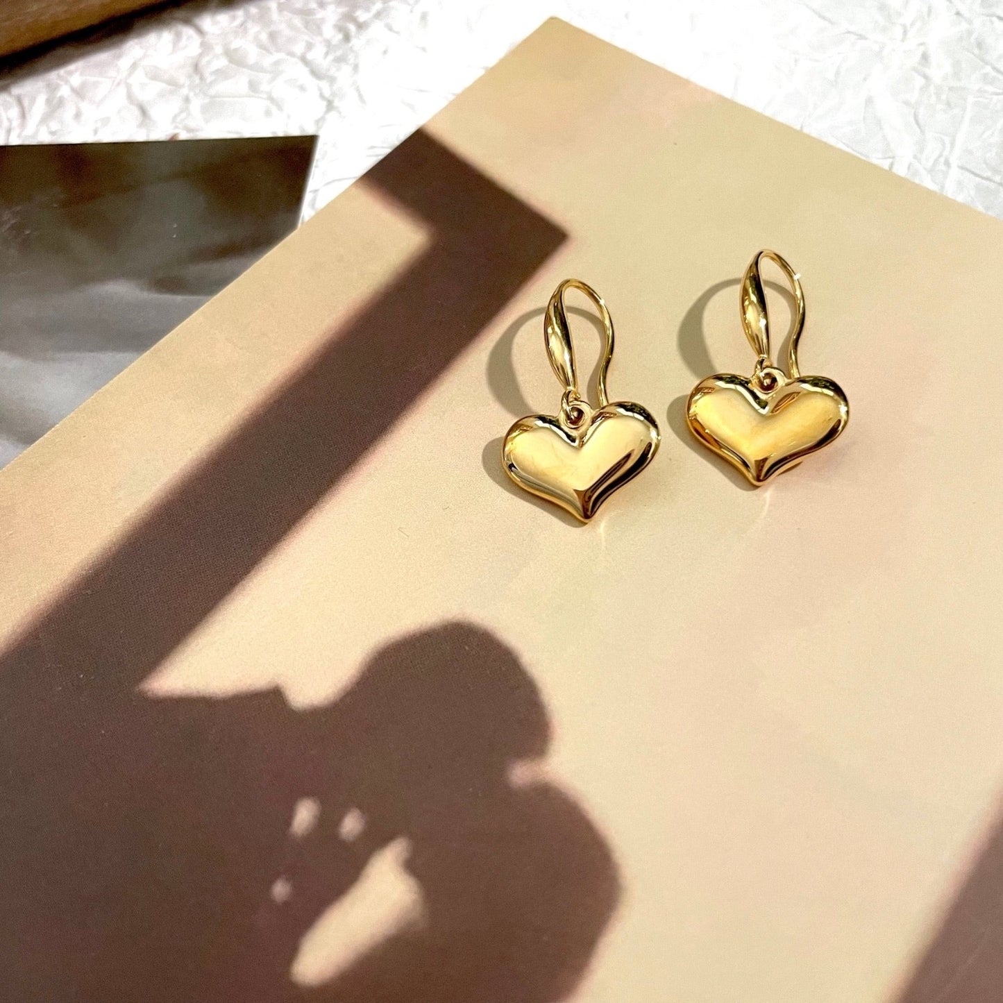 Golden Heart Earrings