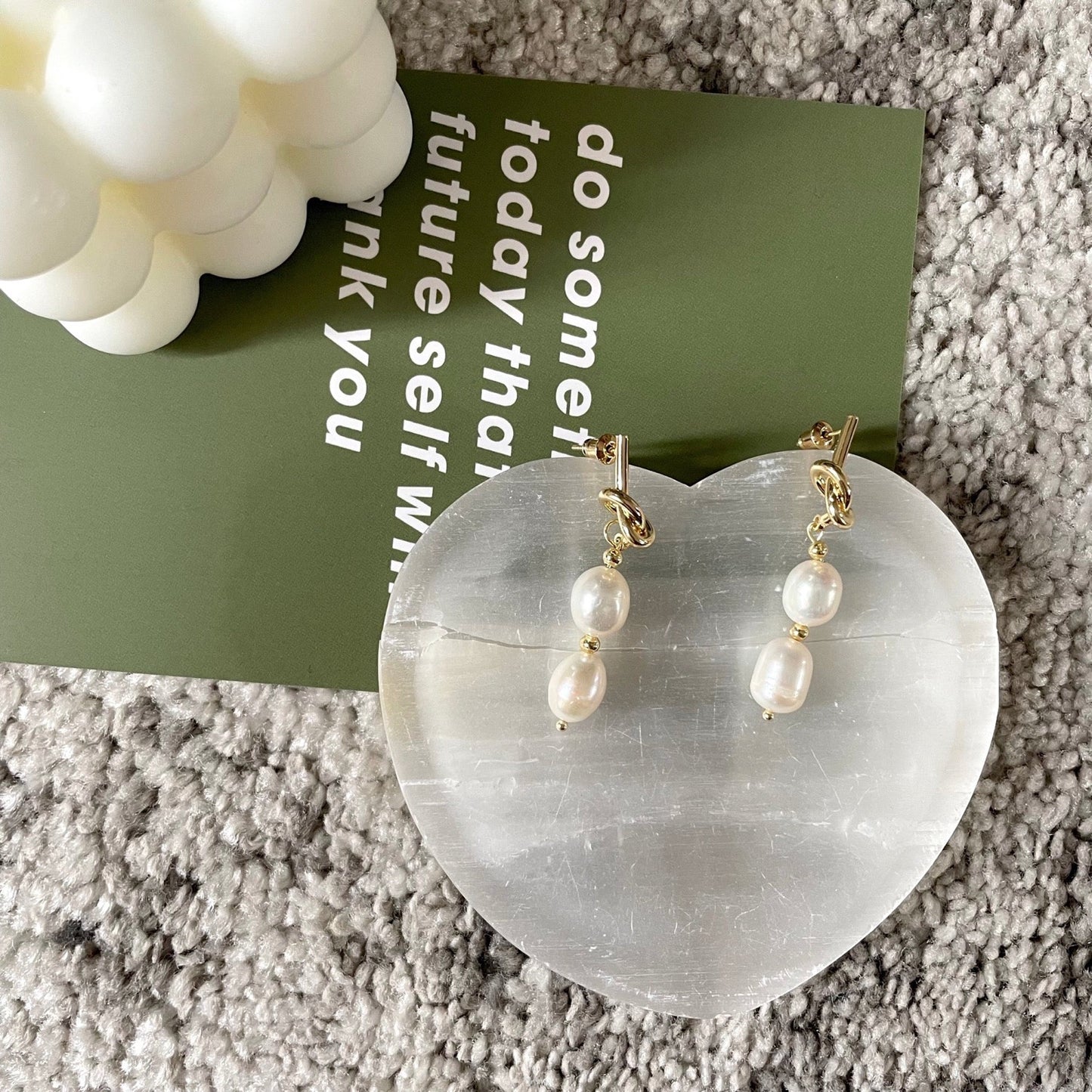 Double Baroque Pearl Earrings