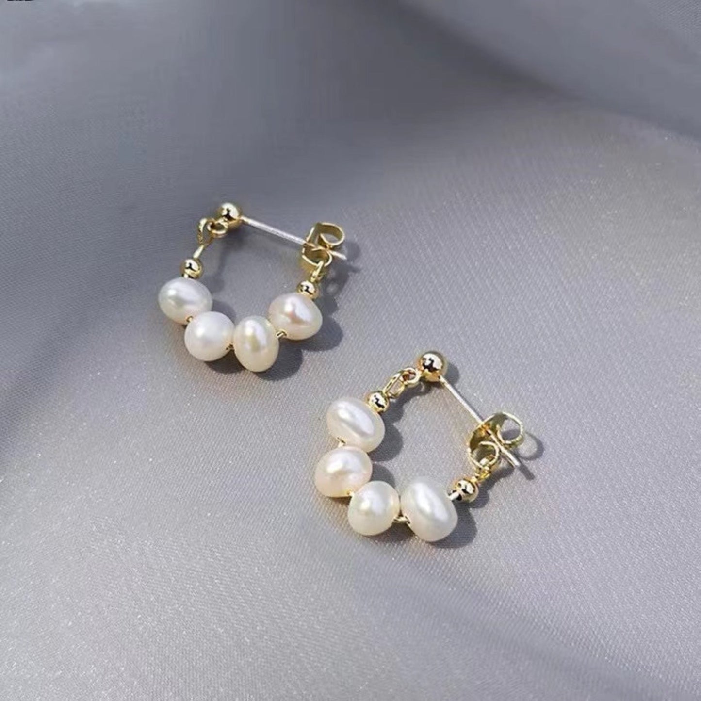 Boucles d'oreilles à tige en perles