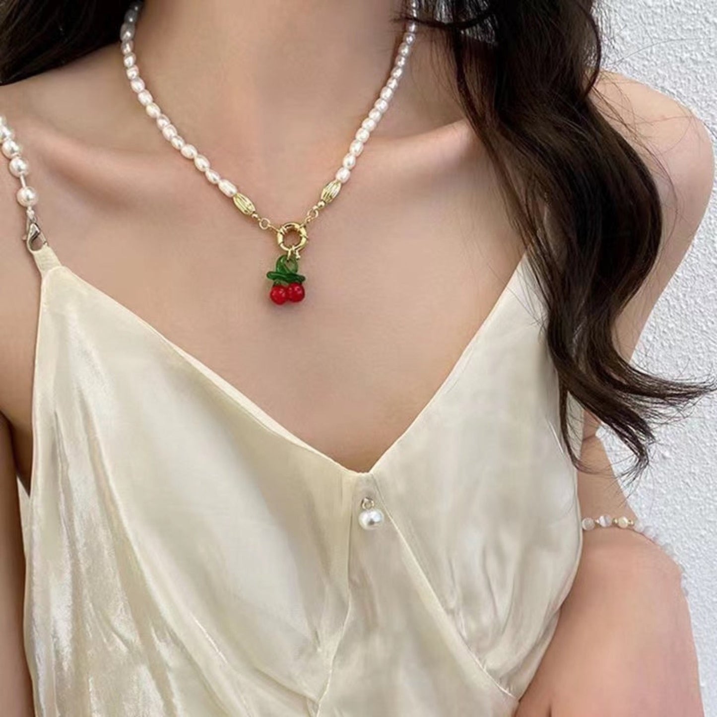 Cherry Pearl Necklace