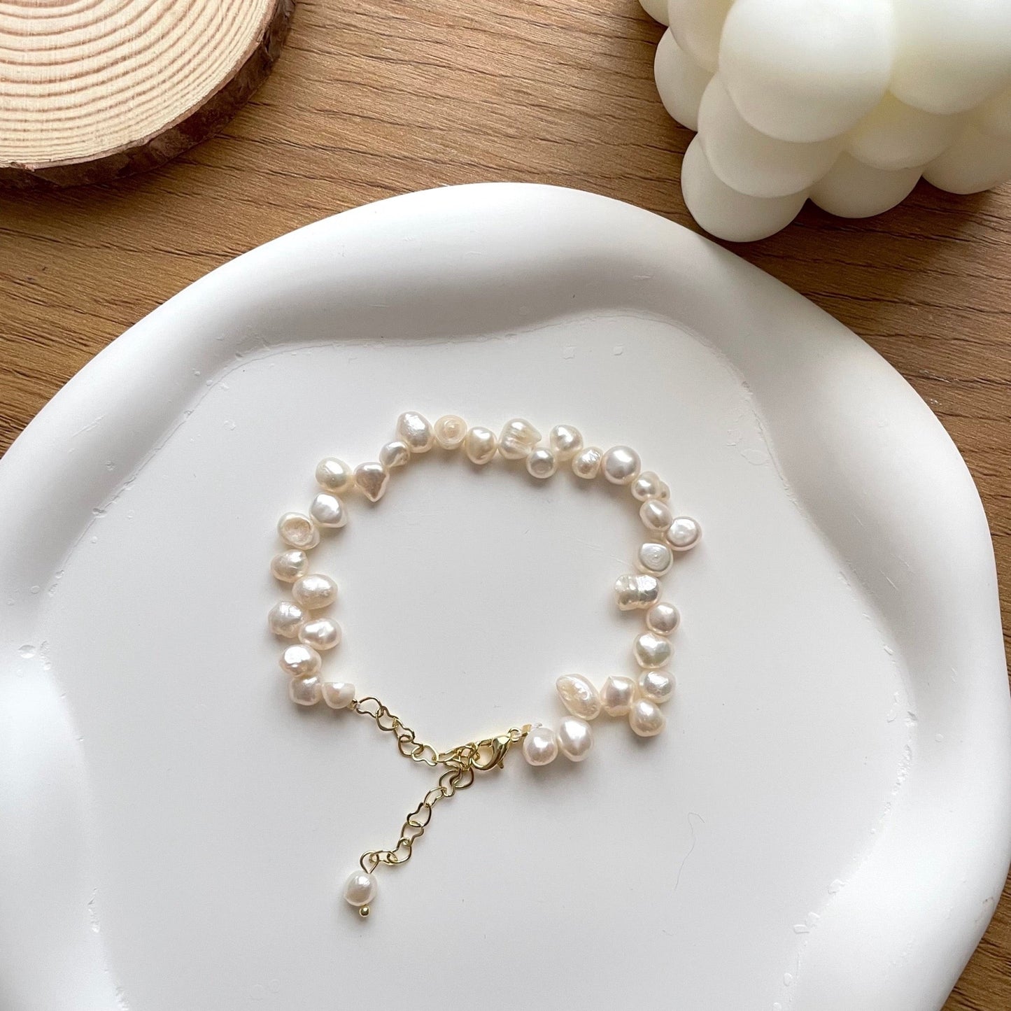 Irregular Millet Baroque Pearl Bracelet