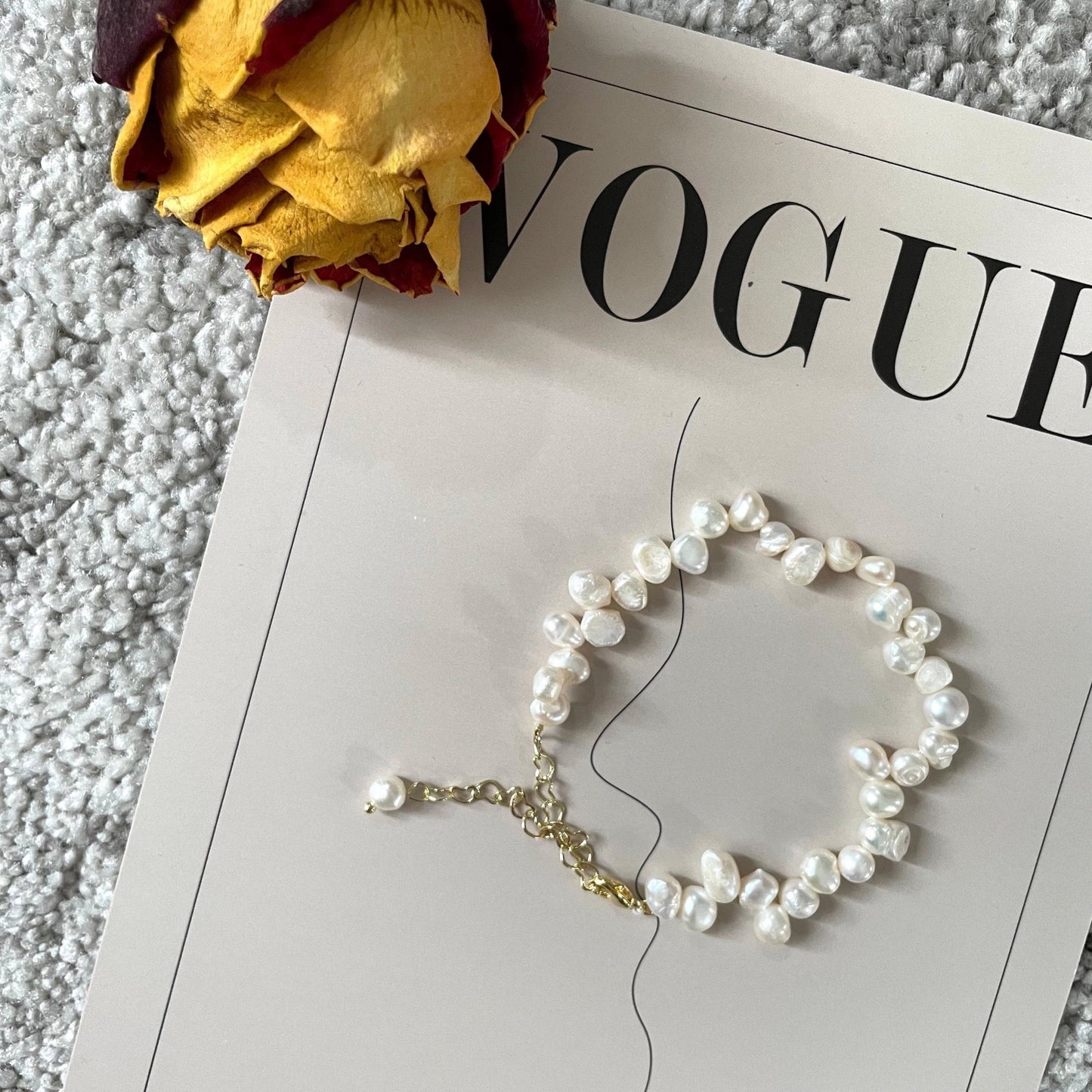 Irregular Millet Baroque Pearl Bracelet