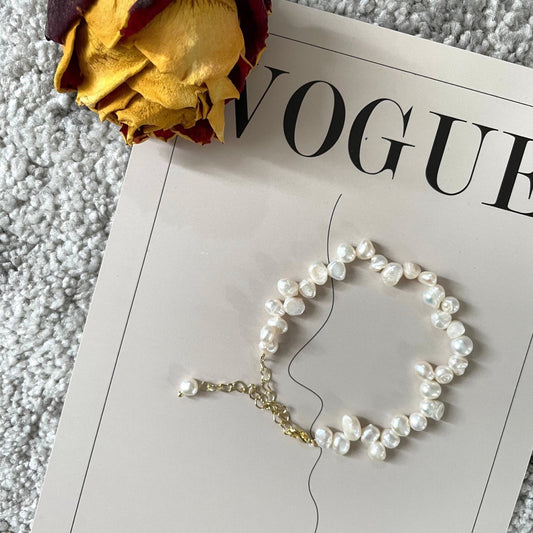 Irregular Millet Baroque Pearl Bracelet