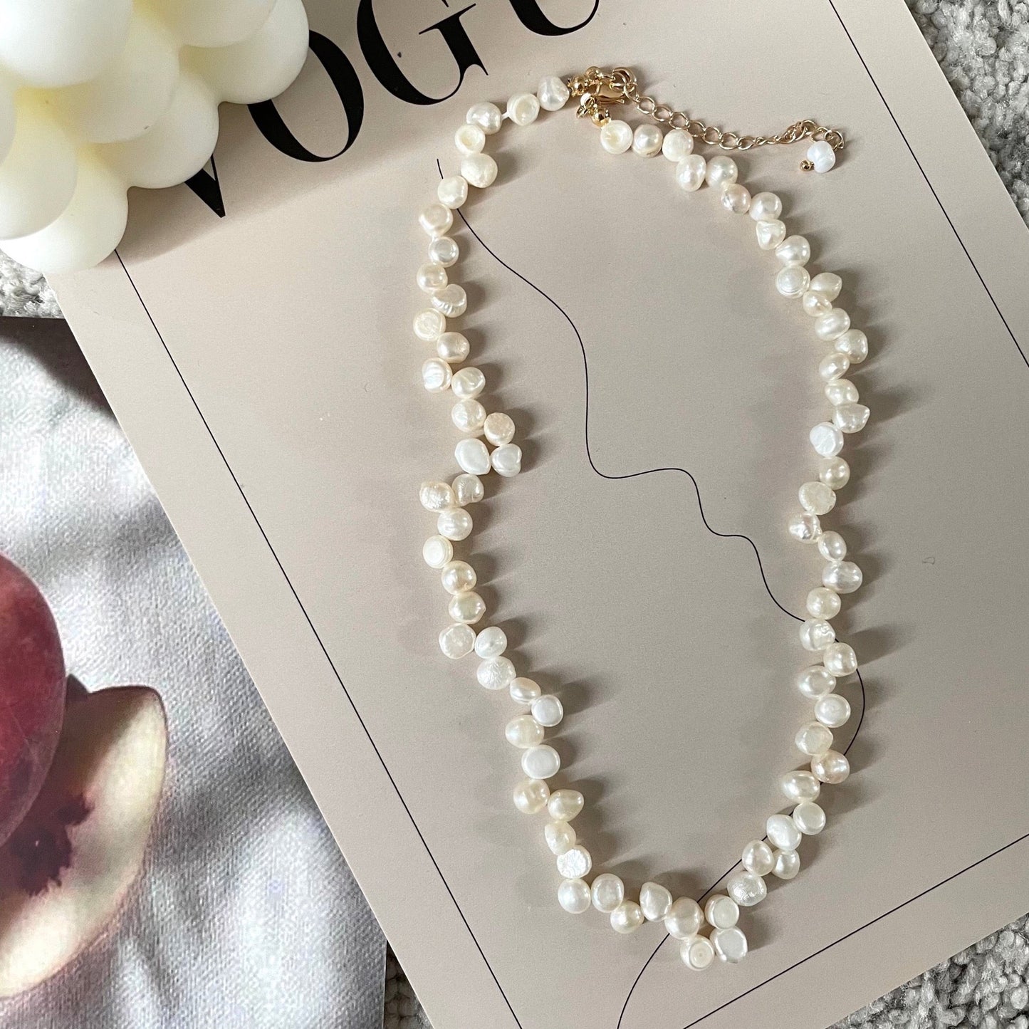 Irregular Millet Baroque Pearl Necklace