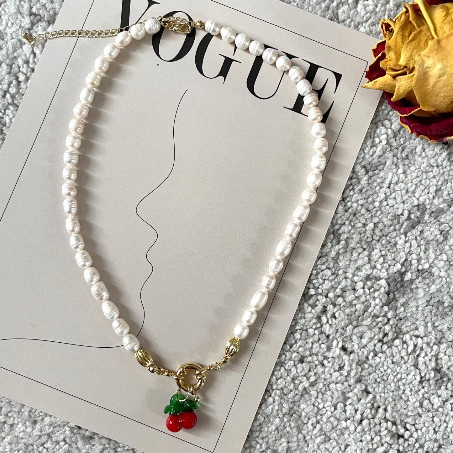 Cherry Pearl Necklace