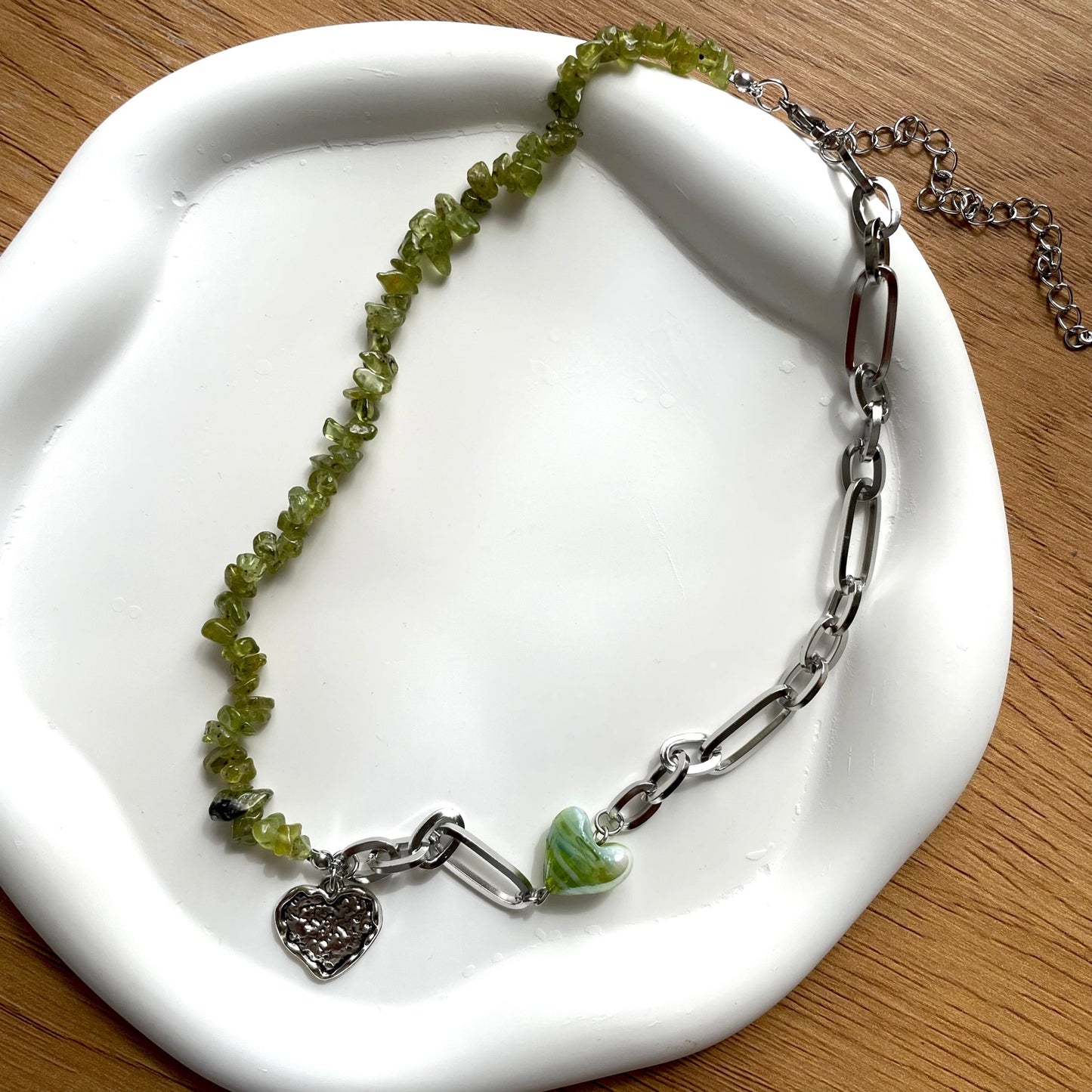 Splicing Gravel Love Necklace / Forest Necklace