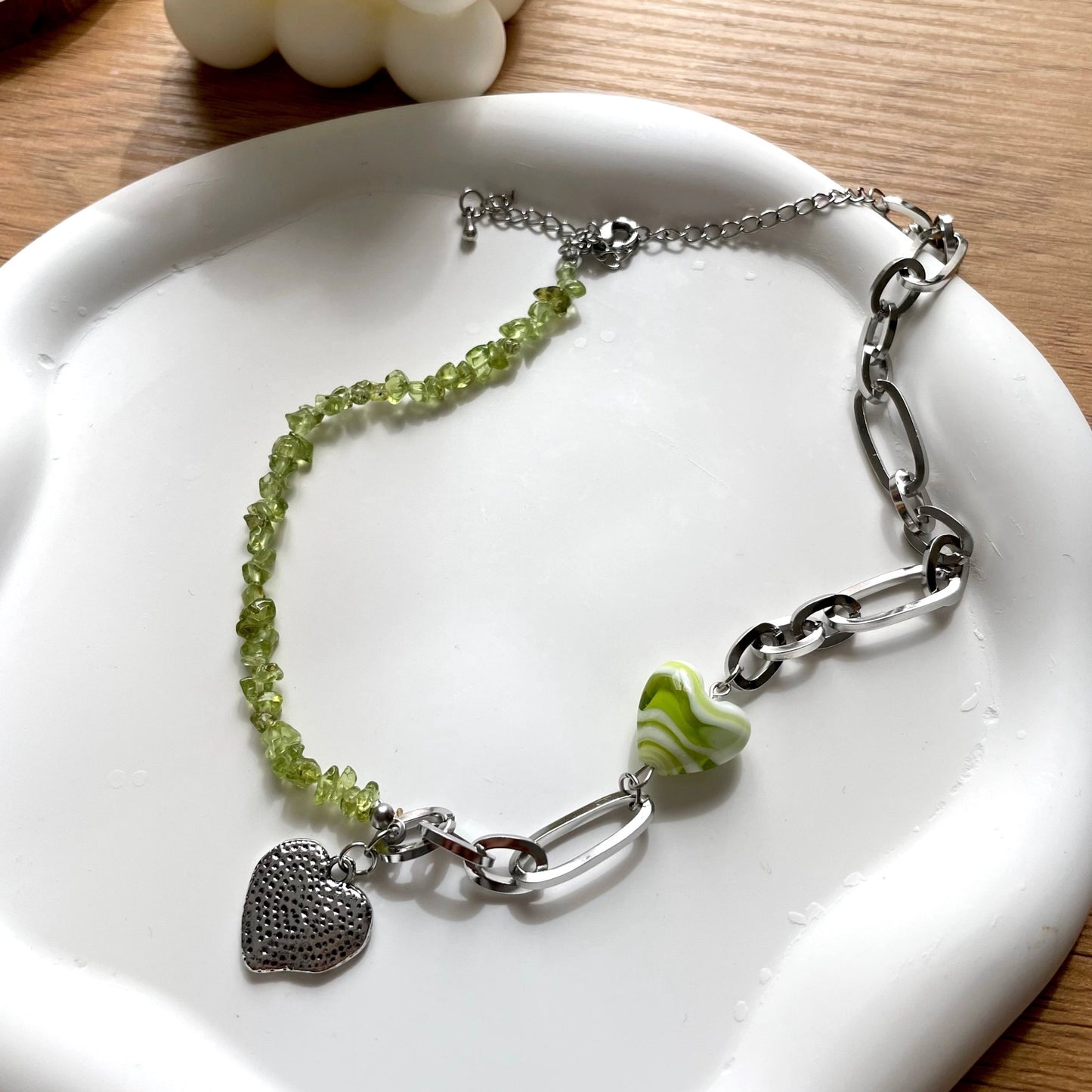 Splicing Gravel Love Necklace / Forest Necklace