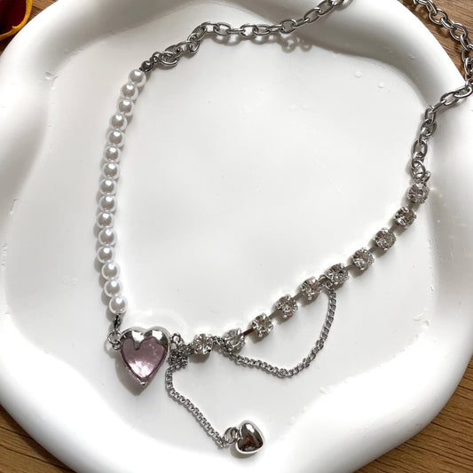 Sweetie Necklace (Pink Heart Pendant)