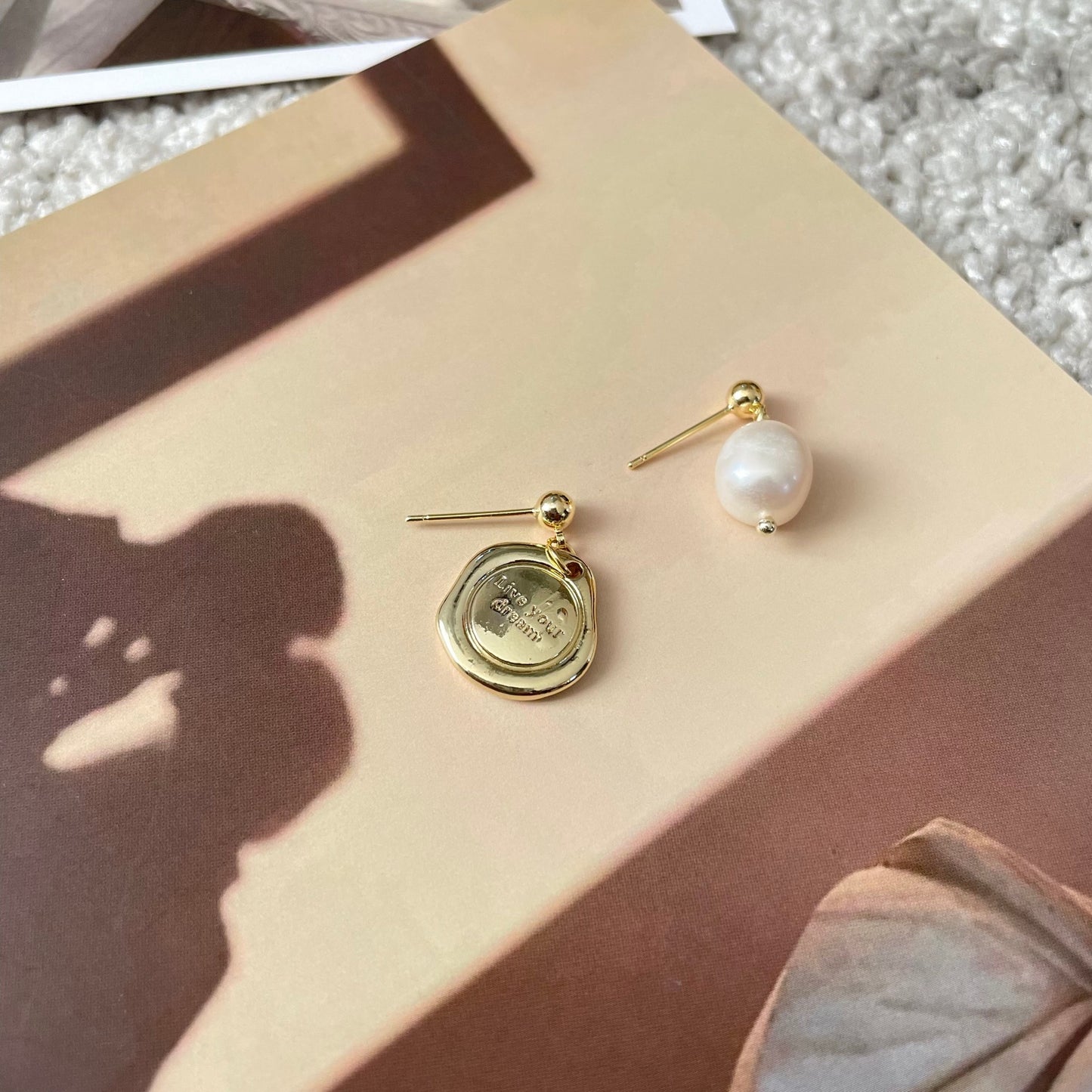 Delicate Irregular Pearl Earrings