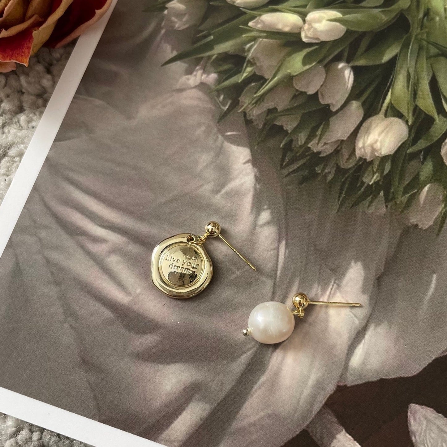 Delicate Irregular Pearl Earrings