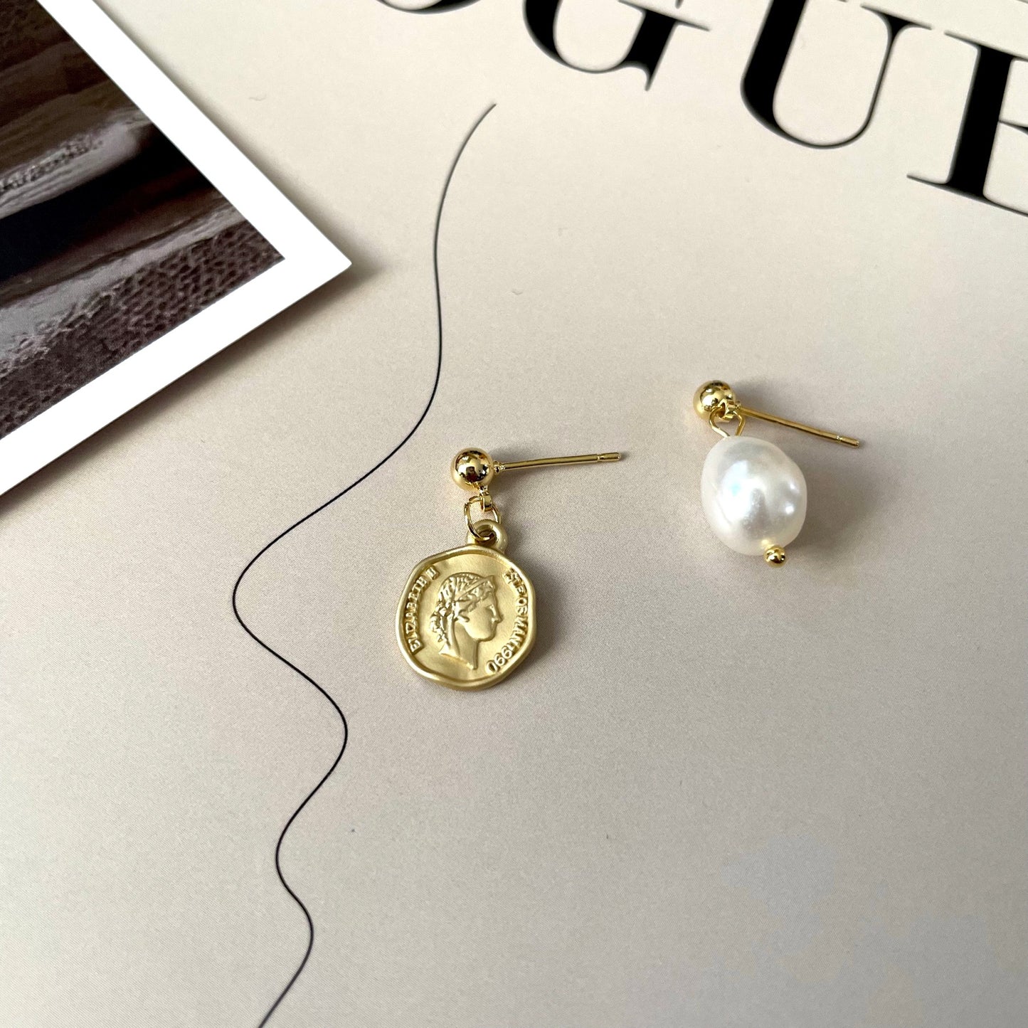 Irregular Baroque Pearl Earrings