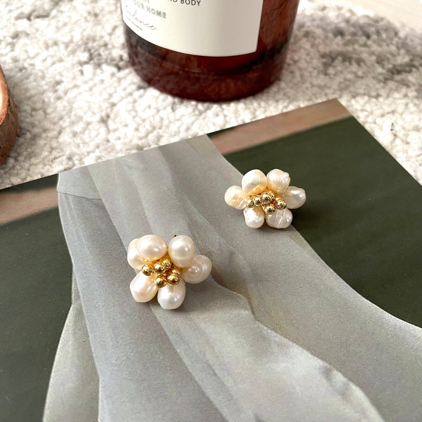 Irregular Handmade Pearl Earrings