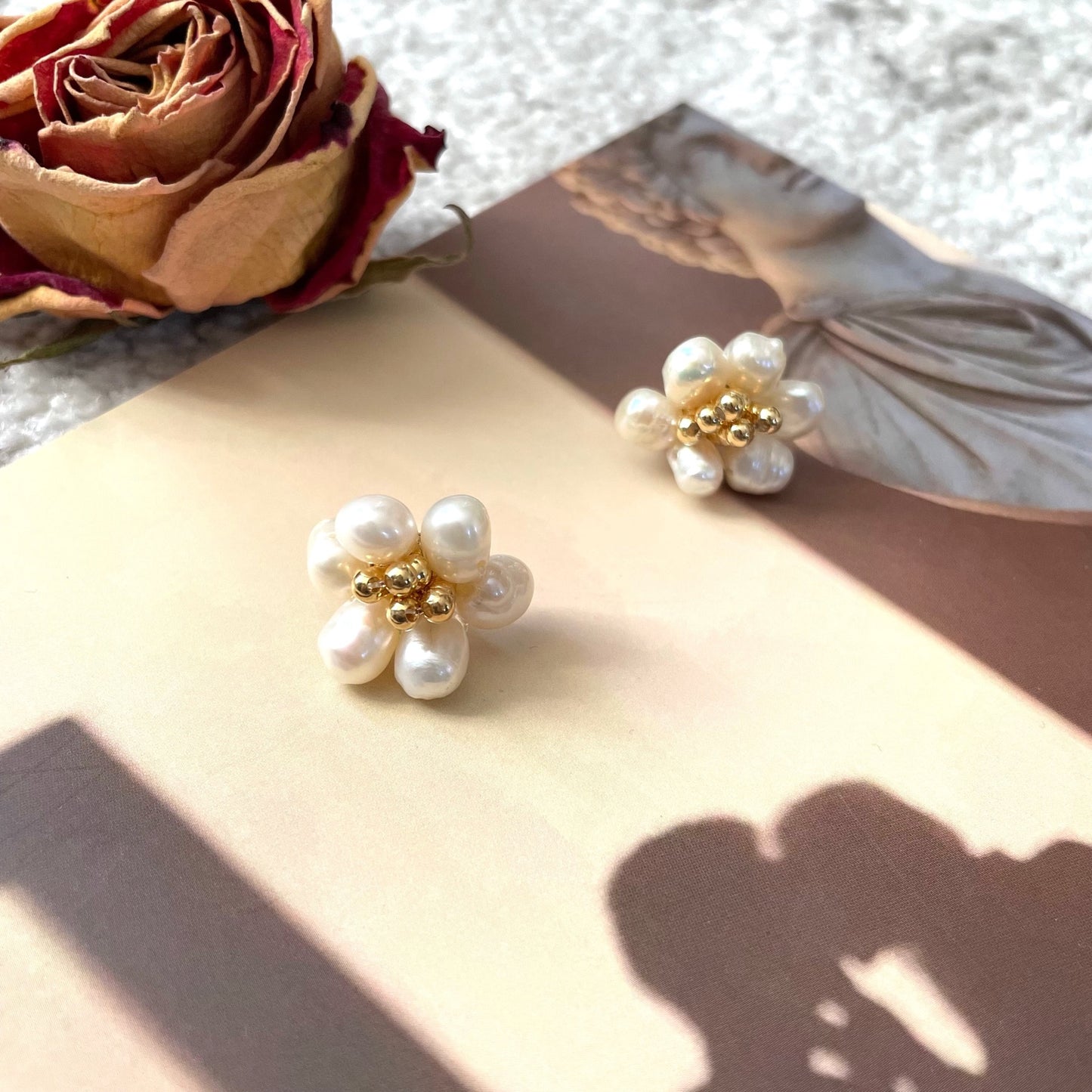 Irregular Handmade Pearl Earrings