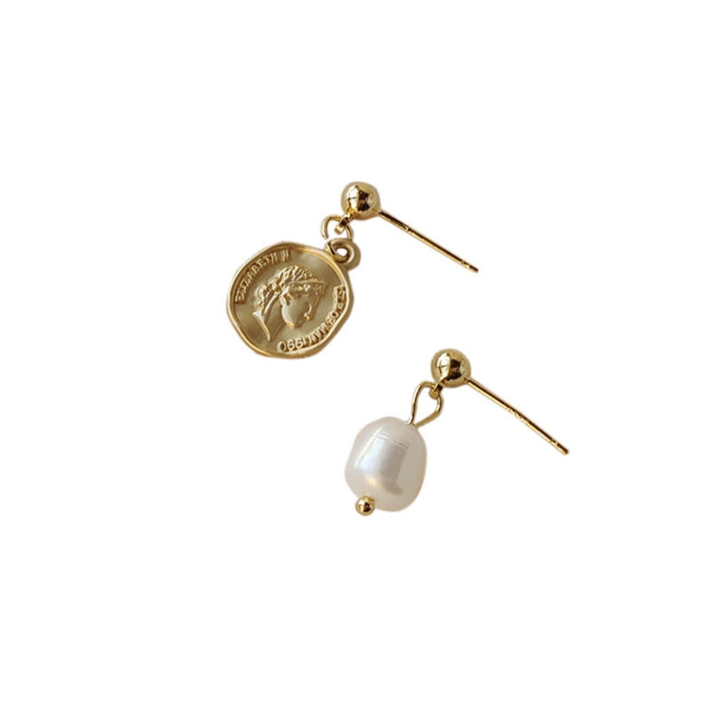 Irregular Baroque Pearl Earrings