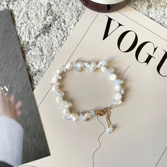 Moonstone & Pearl Bracelet