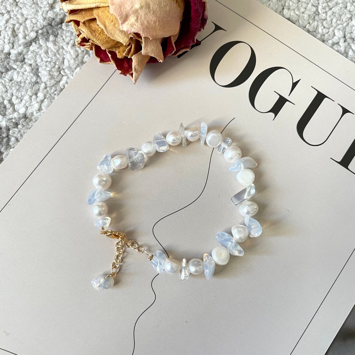 Moonstone & Pearl Bracelet