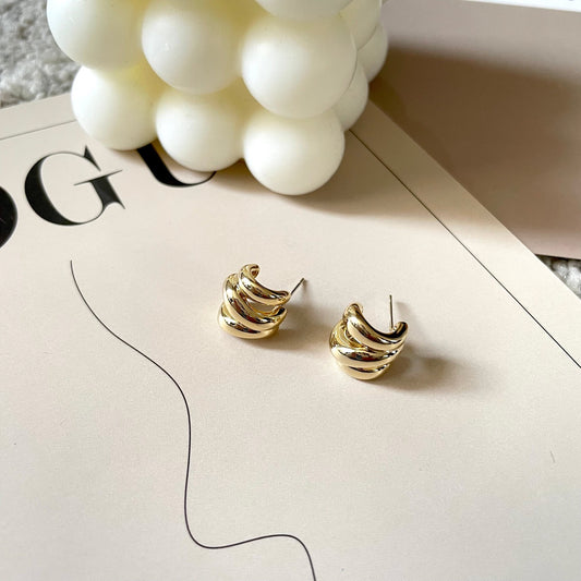 Golden Trio Hoop Earrings