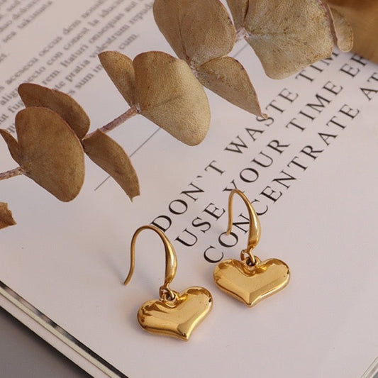 Golden Heart Earrings