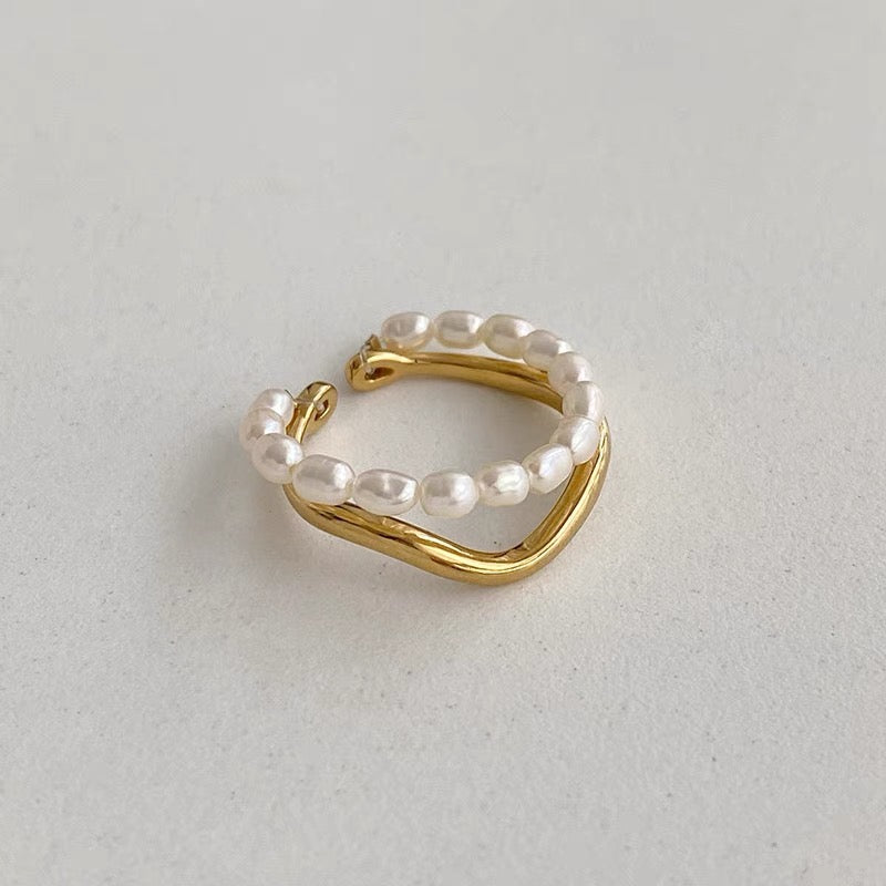 Bague perle élégante